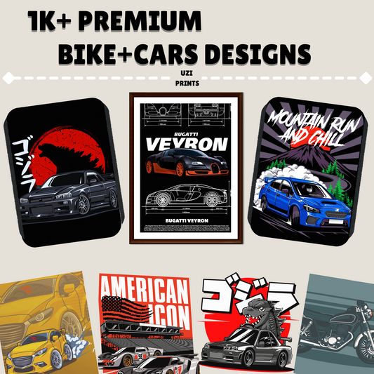 1k+ Premium Car+Bike Graphics Bundle